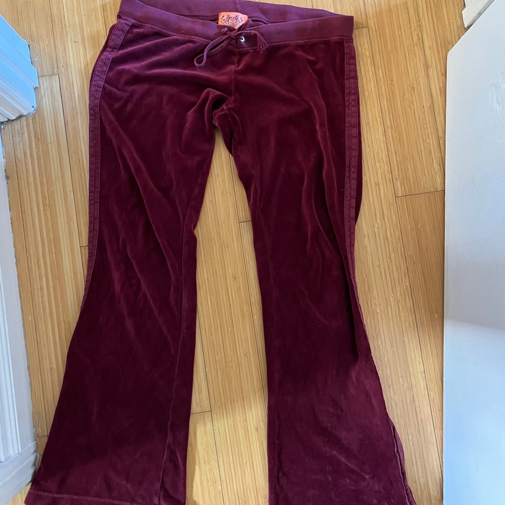 Juicy Couture Burgundy Velour Sweats